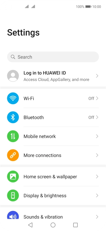 Press Mobile network.