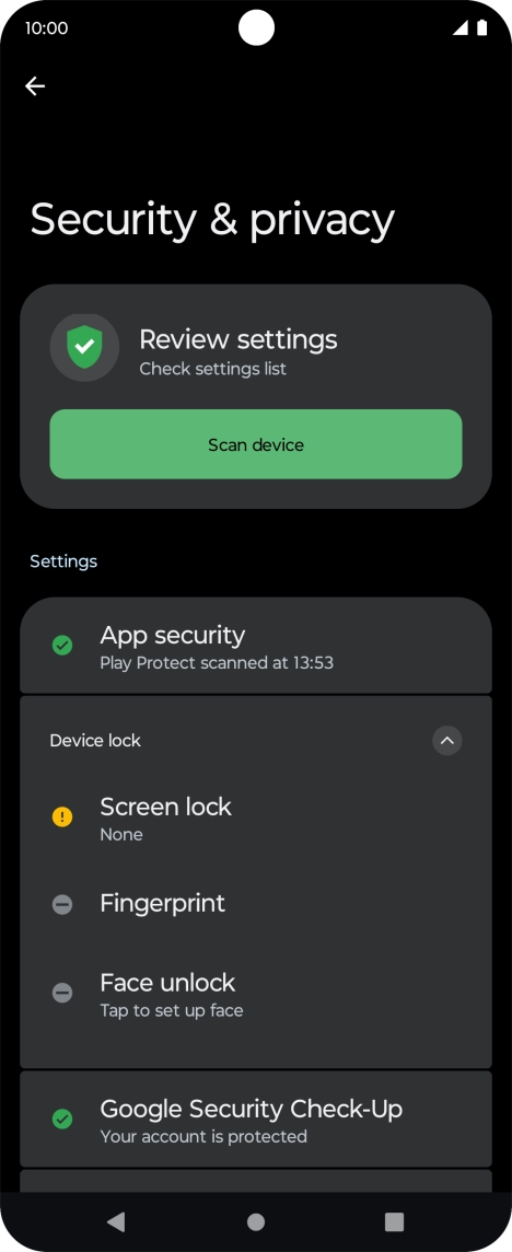 Press the Home key to return to the home screen.