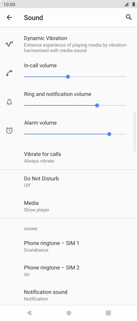 Press Phone ringtone - ‹SIM› .