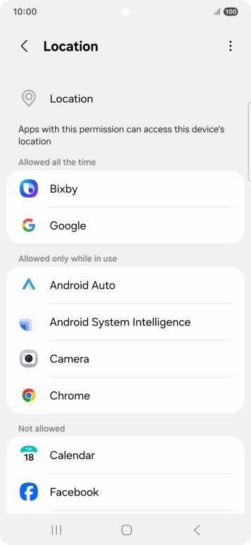 Press the required app.