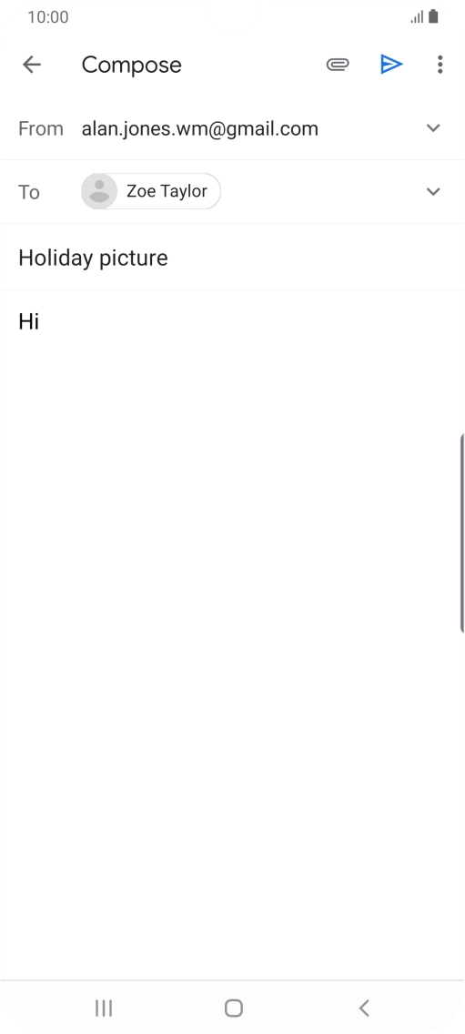 Press the attachment icon.