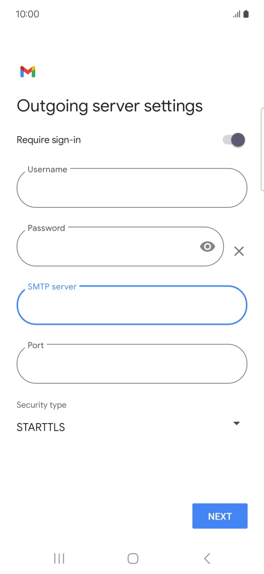 Press the field below 