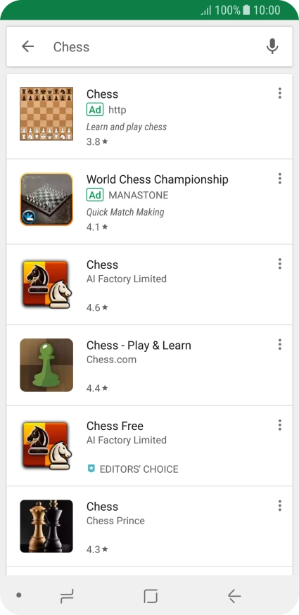 Press the required app.