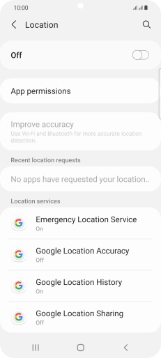 Press the indicator to turn the function on or off.
