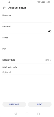 Press Security type.