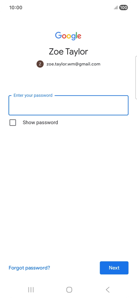 Press the field below 