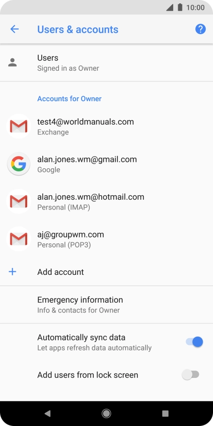 Press the indicator next to 