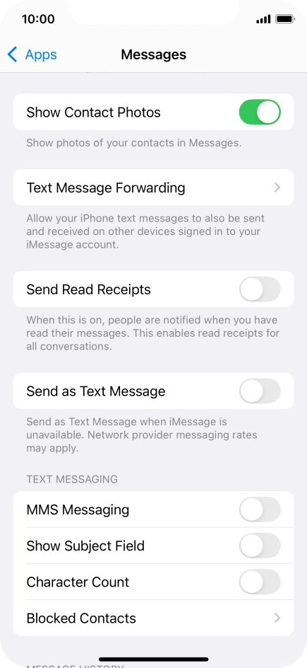 Press the indicator next to 