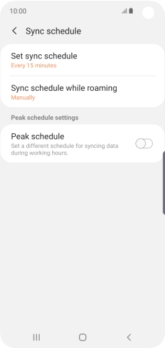Press Set sync schedule.