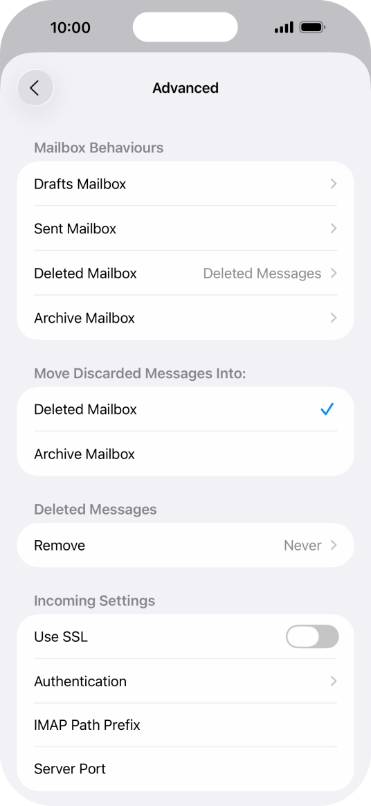 Press the indicator next to 