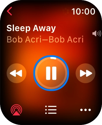 Turn the Digital Crown to select the required volume.