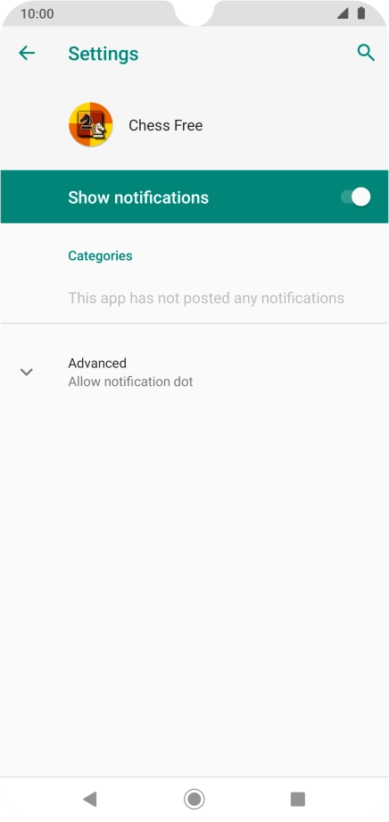Press the indicator next to 
