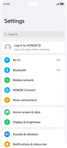 Press Mobile network.