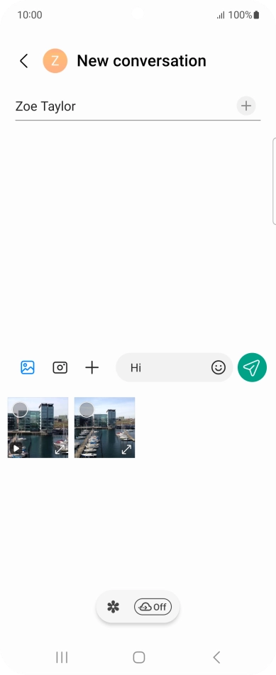 Press the gallery icon and go to the required folder.