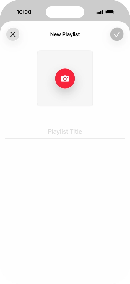 Press the text input field and key in a name for the playlist.