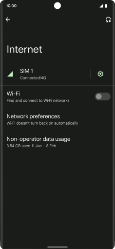Press the settings icon.