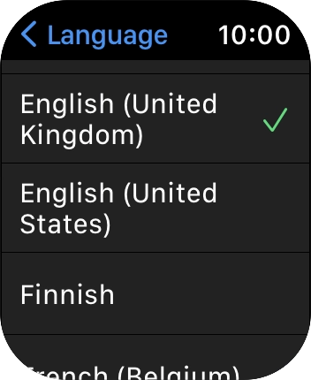 Press the required language.