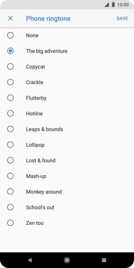 Press the required ring tones to hear them.