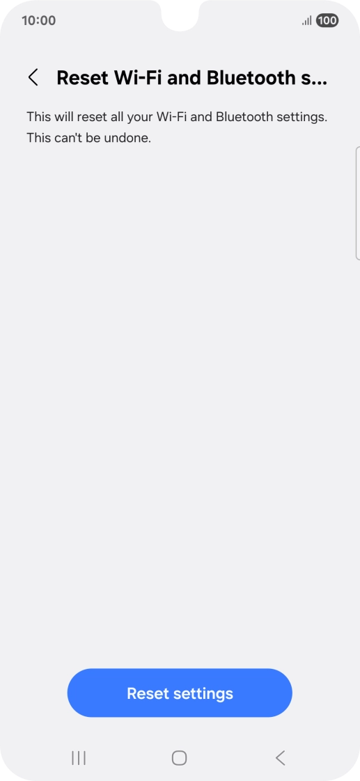 Press Reset settings.