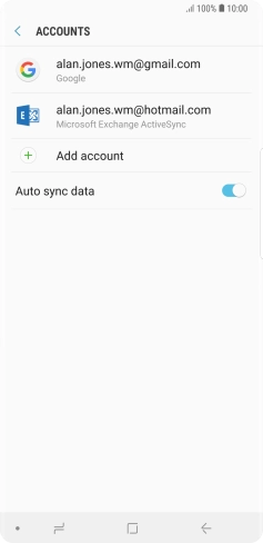 If this screen is displayed, you email account has been recognised and set up automatically. Follow the instructions on the screen to key in more information and finish setting up your phone.