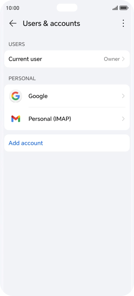 Press the menu icon.