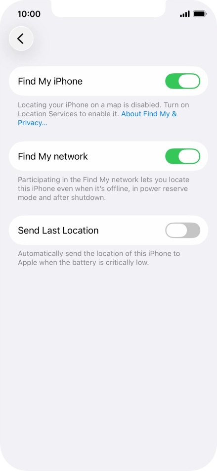 Press the indicator next to 