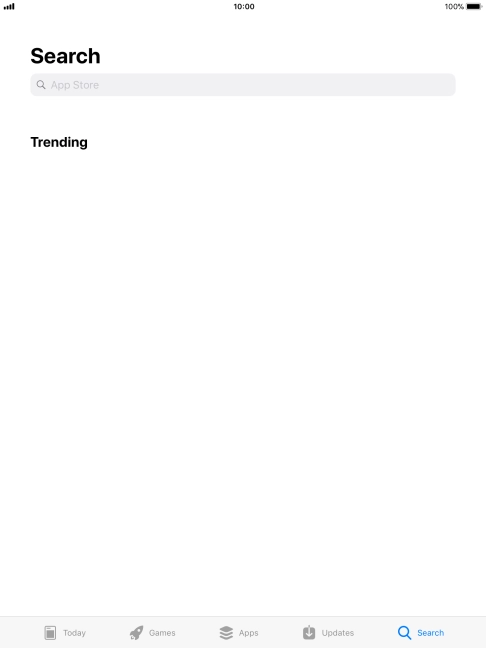 Press the search field.