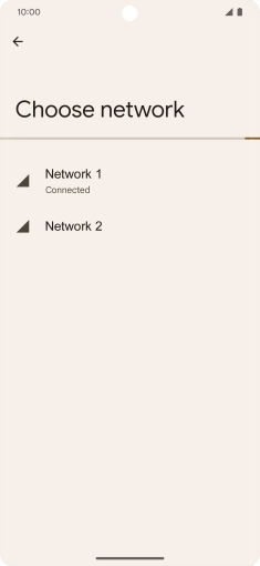 Press the required network.
