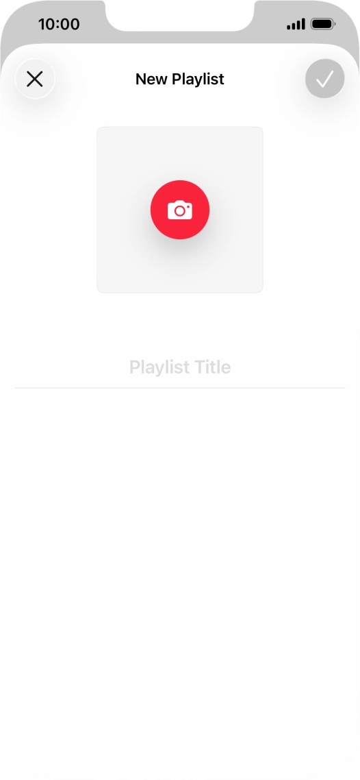 Press the text input field and key in a name for the playlist.