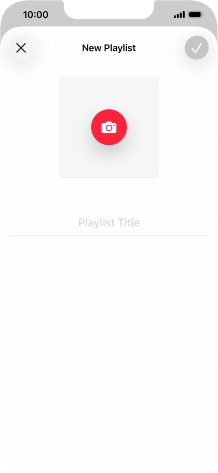 Press the text input field and key in a name for the playlist.