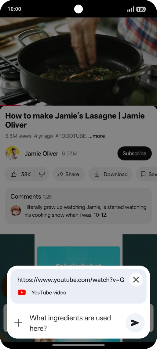Follow the instructions on the screen to type or speak the required question for the video.