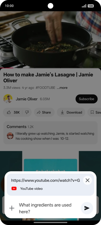 Follow the instructions on the screen to type or speak the required question for the video.