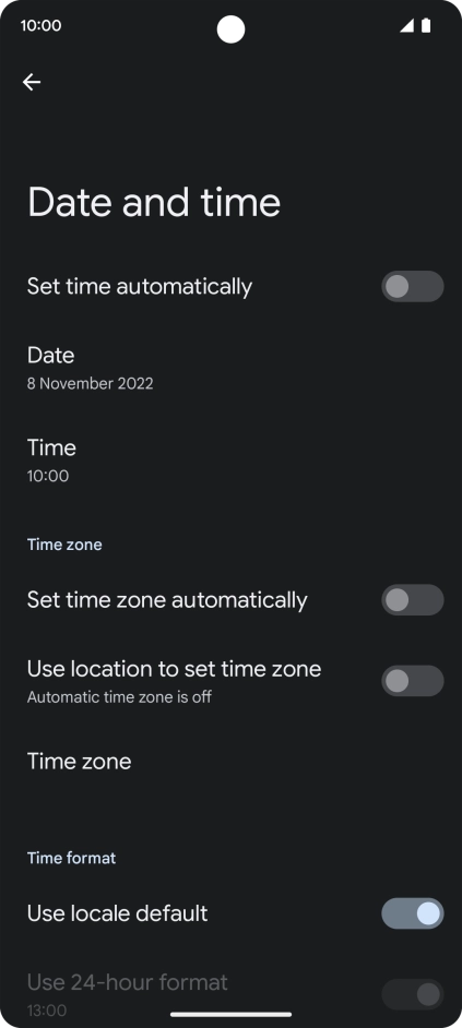 Press the indicator next to 