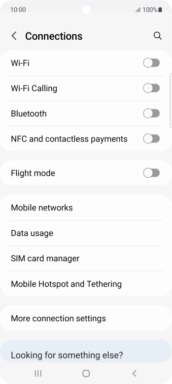 Press Mobile networks.