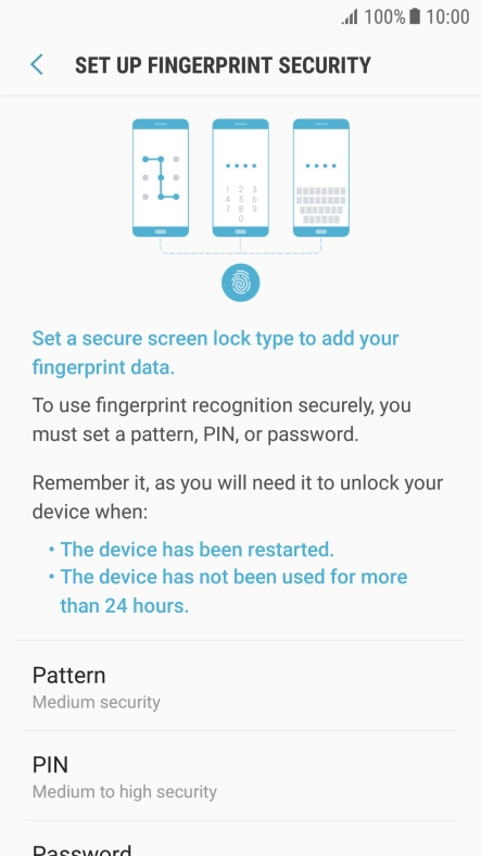 Press the required phone lock code and follow the instructions on the screen to create an additional phone lock code.
