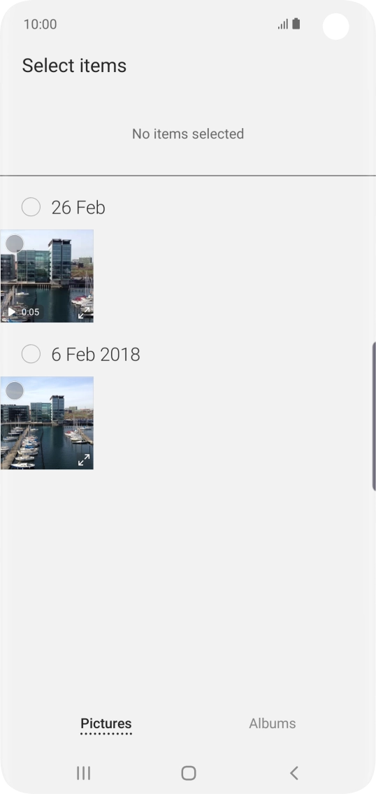 Press the required picture.