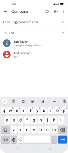 Press the required contact.