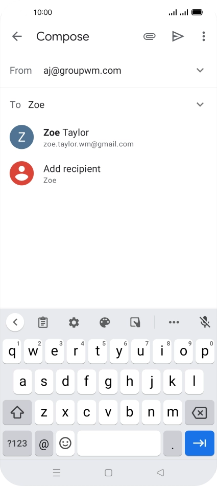 Press the required contact.