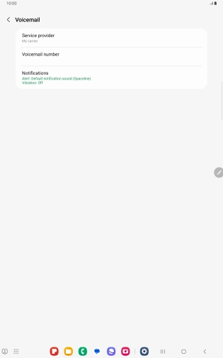 Press Voicemail number.