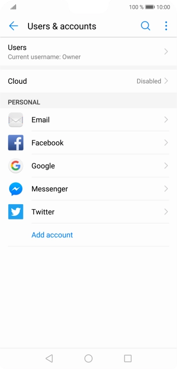 Press the menu icon.