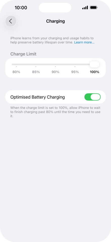 Press the indicator next to 