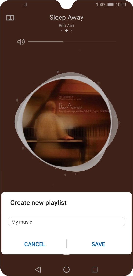 Key in a name for the playlist and press SAVE.