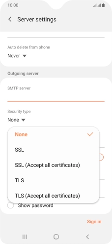 Press None to turn off the function.