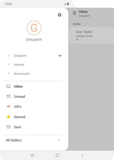 Press the settings icon.