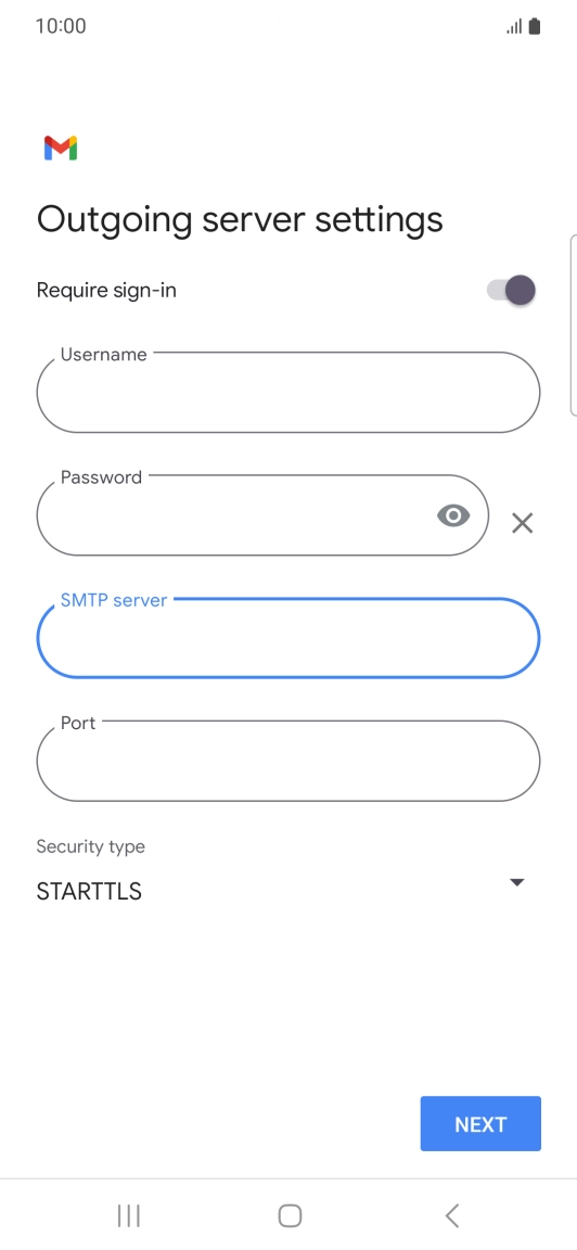 Press the field below 
