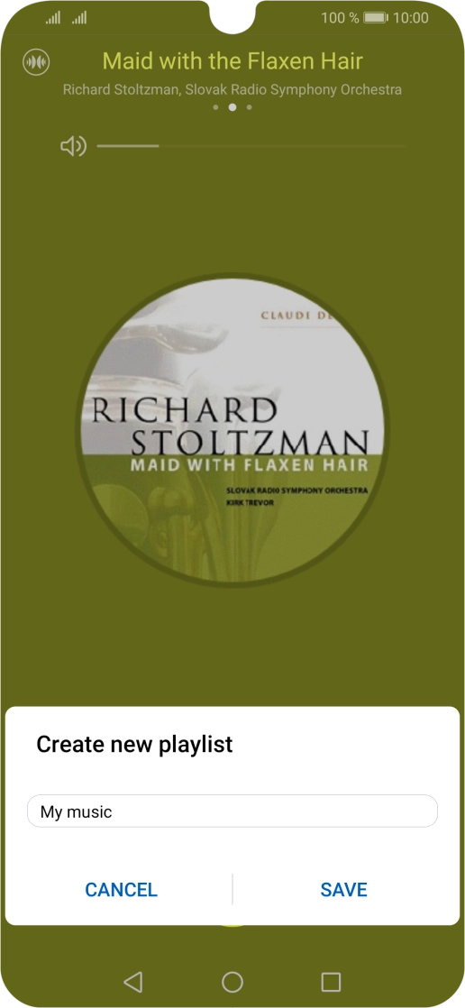 Key in a name for the playlist and press SAVE.