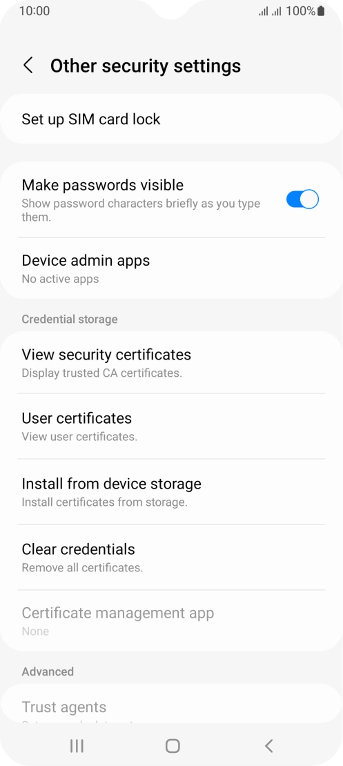 Press Set up SIM card lock.