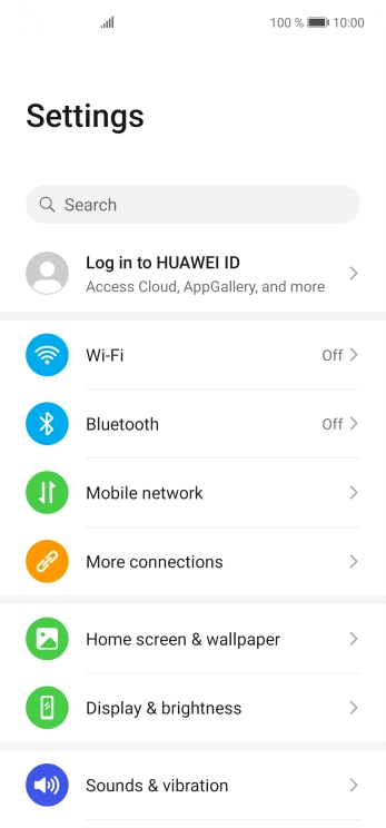 Press Mobile network.
