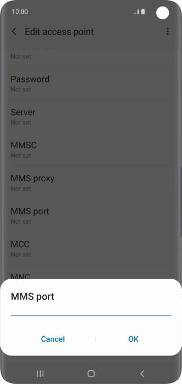 Key in 8080 and press OK.