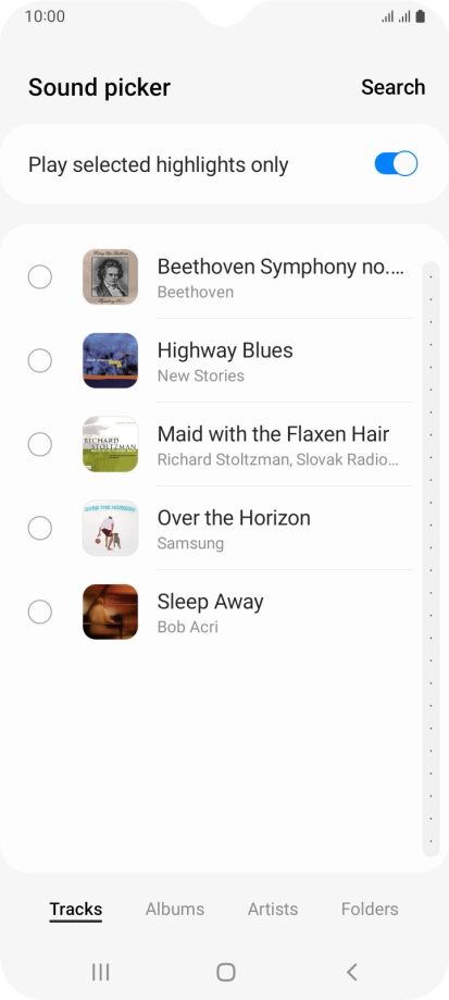 Press the required ring tones to hear them.